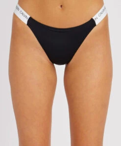 Deals 🔥 Calvin Klein CK Logo 👙 Bikini Bottom Pvh Black 👍