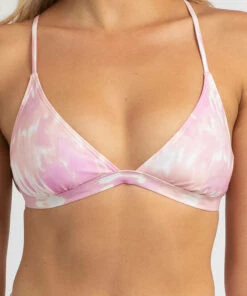 Cheapest 🌟 Rip Curl Classic Surf Triangle 👙 Bikini Top Pink 0020 😍