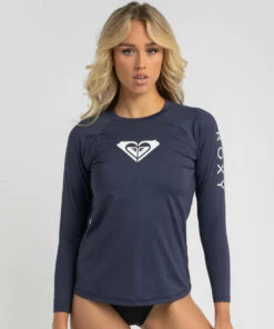 Discount 🧨 Roxy Beach Classics Long Sleeve Rash Vest Mood Indigo 🌟