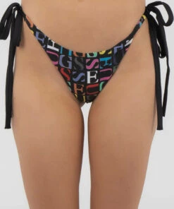 Coupon ✔️ GUESS Triangle Logo 👙 Bikini Bottom Navy White Lettering 👍