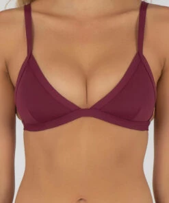 Cheap ๐งจ Topanga Elle Triangle ๐ Bikini Top Cabernet ๐ฅฐ