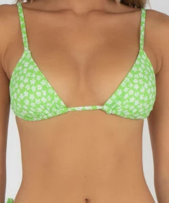 Top 10 🎁 Topanga Jasmin 👙 Bikini Top Acid Green / White ⭐
