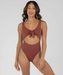 Brand new 🎉 Topanga Trinity One Piece 🩱 Swimsuit Brick 🔥 -Hot Sale Citybeach Store 20302811 05 LT XL
