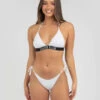 Discount 🧨 Calvin Klein Intense Power Triangle 👙 Bikini Top Pvh Classic White ❤️