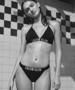 Cheapest 😉 Calvin Klein Intense Power Triangle 👙 Bikini Top Pvh Black ⭐