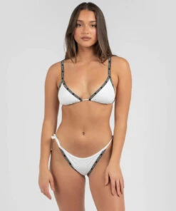 Top 10 ⭐ Calvin Klein Core Logo Triangle 👙 Bikini Top Pvh Classic White ⭐