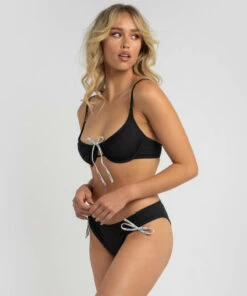 Coupon 😍 Calvin Klein CK Logo Balconette 👙 Bikini Top Pvh Black 😉 -Hot Sale Citybeach Store 20309641 01 LT XL