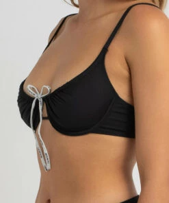 Coupon 😍 Calvin Klein CK Logo Balconette 👙 Bikini Top Pvh Black 😉 -Hot Sale Citybeach Store 20309641 01 RT XL