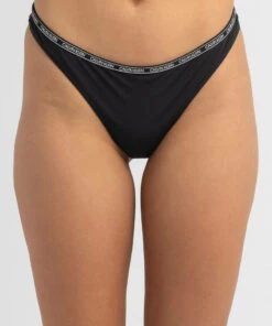 Hot Sale 😉 Calvin Klein Core Logo Brazilian 👙 Bikini Bottom Pvh Black 🌟