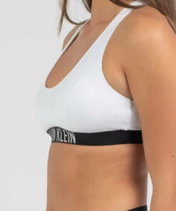 Cheapest 😍 Calvin Klein Intense Power Bralette 👙 Bikini Top Pvh Classic White 👍 -Hot Sale Citybeach Store 20309652 01 RT XL
