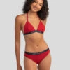 Hot Sale 🛒 Tommy Hilfiger Core Solid Triangle 👙 Bikini Top Primary Red 👍