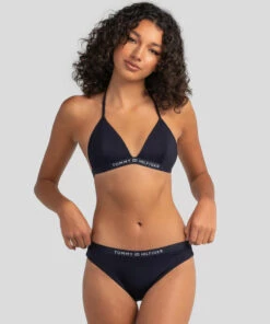 Top 10 😉 Tommy Hilfiger Core Solid Triangle 👙 Bikini Top Desert Sky ✨