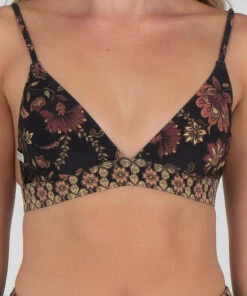 Outlet 👍 Rhythm Toluca 👙 Bikini Top Black 💯