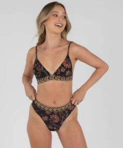 Outlet 👍 Rhythm Toluca 👙 Bikini Top Black 💯 -Hot Sale Citybeach Store 20310031 01 LT XL