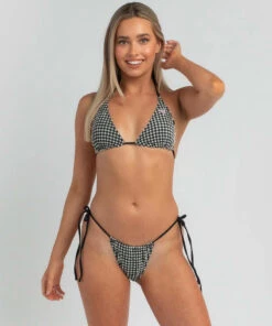 Flash Sale ✨ GUESS French Riviera ☀️ Summer 👙 Bikini Bottom Black White Vichy ✔️ -Hot Sale Citybeach Store 20310106 02 LT XL