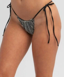 Flash Sale ✨ GUESS French Riviera ☀️ Summer 👙 Bikini Bottom Black White Vichy ✔️ -Hot Sale Citybeach Store 20310106 02 RT XL