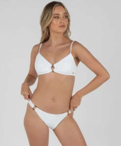 New 🥰 Roxy Casual Mood 👙 Bikini Bottom Bright White 👏 -Hot Sale Citybeach Store 20310771 01 LT XL