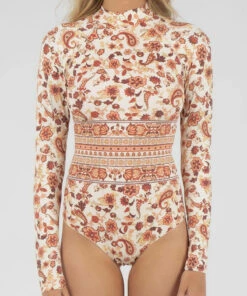 Brand new 🥰 Rip Curl Desert Dawn Long Sleeve Surfsuit 382 Cream 🎁