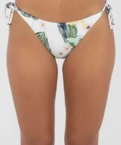 New ✔️ Roxy Bloom 👙 Bikini Bottom Bright White Praslin ❤️