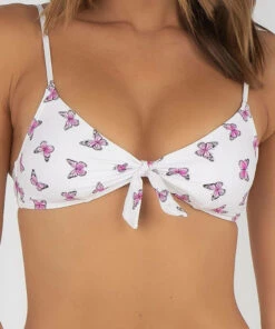 Promo ❤️ Topanga Butterfly 👙 Bikini Top White / Pink ⌛ -Hot Sale Citybeach Store 20313594 01 LT XL