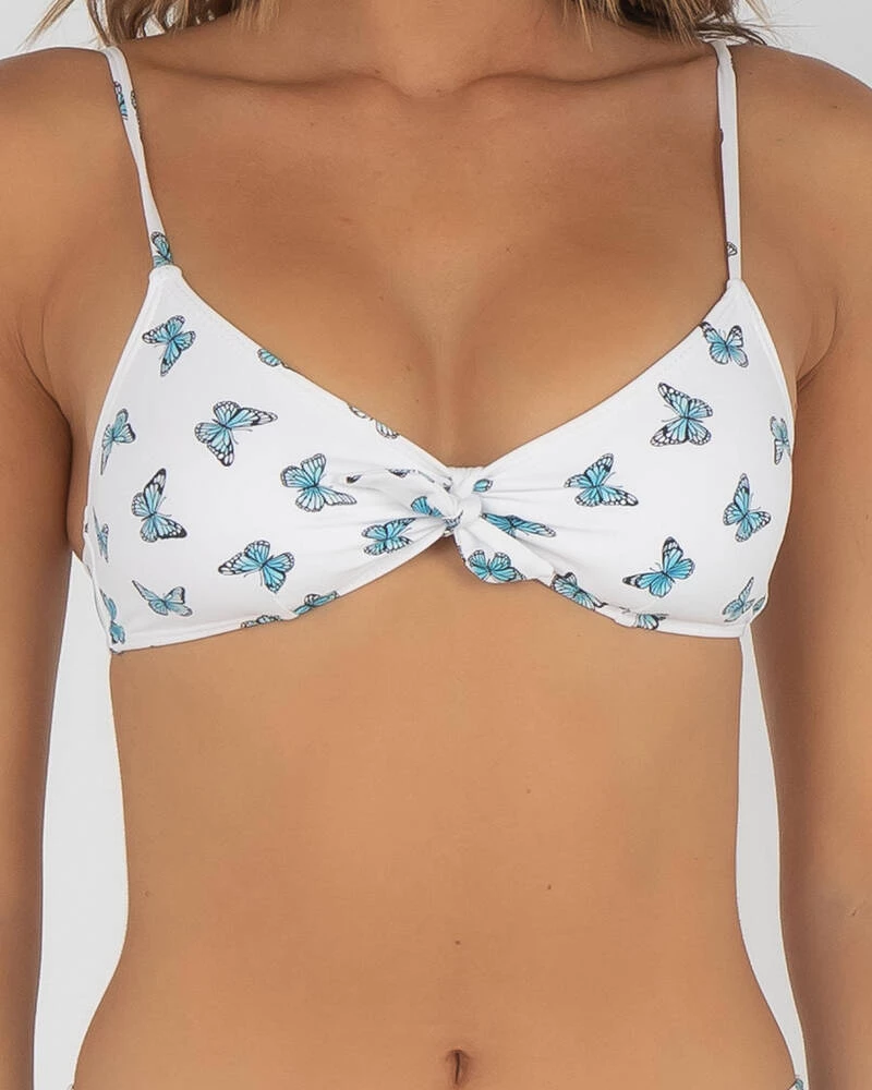 Outlet 🛒 Topanga Butterfly 👙 Bikini Top White / Blue 👍 1 Outlet 🛒 Topanga Butterfly 👙 Bikini Top White / Blue 👍