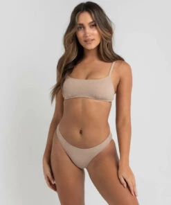 Discount ❤️ Kaiami Poppy Bralette 👙 Bikini Top Taupe 😀