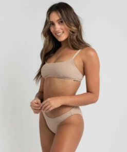 Discount ❤️ Kaiami Poppy Bralette 👙 Bikini Top Taupe 😀 -Hot Sale Citybeach Store 20314002 01 LT XL