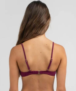 New 💯 Topanga Dare Bralette 👙 Bikini Top Wine 🧨 -Hot Sale Citybeach Store 20314019 01 LT XL