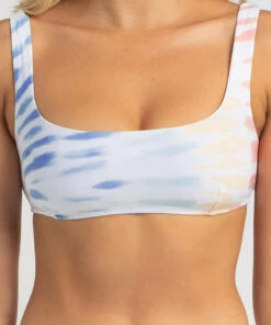New ๐ Rip Curl Wipeout Crop ๐ Bikini Top Multi 8817 โ๏ธ