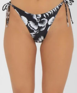 Promo 😍 Rip Curl Flores Isla 👙 Bikini Bottom Black 0090 🔥