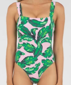 Cheap ๐ Topanga Kokomo Palms One Piece ๐ฉฑ Swimsuit Green / Pink ๐