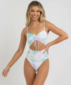 Wholesale โ Topanga Stevie Ruch One Piece White / Pink-aqua ๐