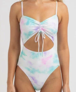 Wholesale ⌛ Topanga Stevie Ruch One Piece White / Pink-aqua 😍 -Hot Sale Citybeach Store 20315237 01 RT XL