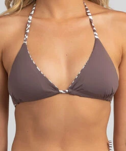 New 🔔 Kaiami Zane Reversible 👙 Bikini Top White/choc 🛒 -Hot Sale Citybeach Store 20315363 03 TP XL