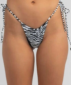 Best Sale 😍 Kaiami Zane Reversible 👙 Bikini Bottom White / Black 🔥
