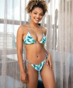 Cheap 😉 Kaiami Key Largo Reversible 👙 Bikini Top Green / White 🌟