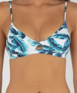 Coupon 🤩 Topanga Lei Palms 👙 Bikini Top White / Blue 👏 -Hot Sale Citybeach Store 20315630 01 LT XL