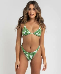 Deals 🎉 Topanga Bermuda Palms G-String 👙 Bikini Bottom Green / White ✨ -Hot Sale Citybeach Store 20315639 01 LT XL