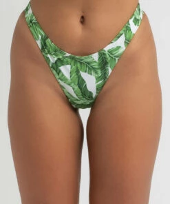 Deals 🎉 Topanga Bermuda Palms G-String 👙 Bikini Bottom Green / White ✨ -Hot Sale Citybeach Store 20315639 01 RT XL