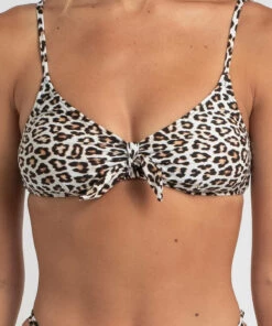 New 👏 Topanga Exotic Tie Bralette 👙 Bikini Top Leopard 🎁 -Hot Sale Citybeach Store 20315641 01 RT XL