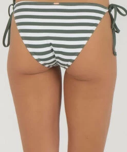 Cheap 😀 Topanga Beach Shack 👙 Bikini Bottom White / Olive ⌛ -Hot Sale Citybeach Store 20316041 03 RT XL