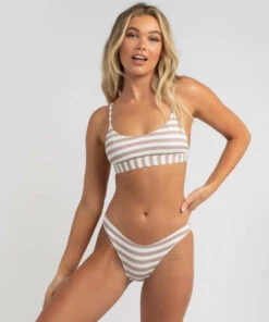 Deals ✨ Topanga Hampton Bralette 👙 Bikini Top White / Sand 🥰 -Hot Sale Citybeach Store 20316114 01 LT XL