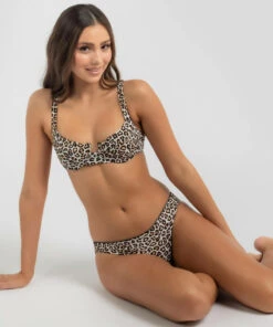 Best Pirce ⌛ Topanga Exotic Balconette 👙 Bikini Top Leopard ✨