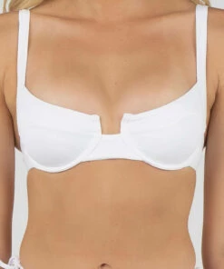 Coupon 🔥 Topanga Lemmi Balconette 👙 Bikini Top White ⭐