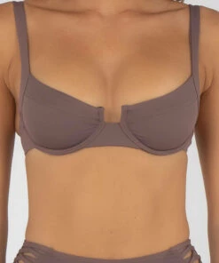 Brand new 👍 Topanga Lemmi Balconette 👙 Bikini Top Brown Sugar 🤩