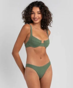 Cheapest โ Topanga Lemmi Balconette ๐ Bikini Top Olive ๐