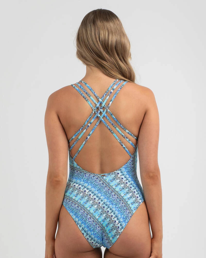 Budget 🔔 Topanga Marine Jewel Strappy One Piece 🩱 Swimsuit Blue 🔔 2 Budget 🔔 Topanga Marine Jewel Strappy One Piece 🩱 Swimsuit Blue 🔔 - Image 2