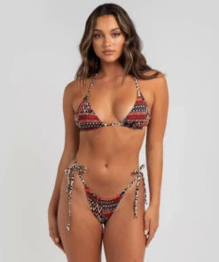 Brand new 👍 Kaiami Nikita Reversible Sliding Triangle 👙 Bikini Top Multi/leopard 👏