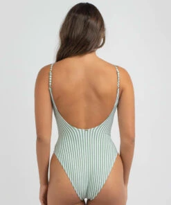 Hot Sale ✔️ Kaiami St Lucia Stripe One Piece 🩱 Swimsuit White/sage 🛒 6 Hot Sale ✔️ Kaiami St Lucia Stripe One Piece 🩱 Swimsuit White/sage 🛒 -Hot Sale Citybeach Store 20317014 01 LT XL