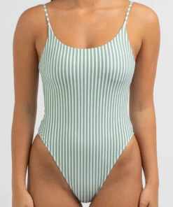 Hot Sale ✔️ Kaiami St Lucia Stripe One Piece 🩱 Swimsuit White/sage 🛒 7 Hot Sale ✔️ Kaiami St Lucia Stripe One Piece 🩱 Swimsuit White/sage 🛒 -Hot Sale Citybeach Store 20317014 01 RT XL